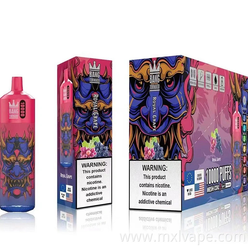2023 China Factory Bang Brand Tornado Bang Box 10000 Puffs with LED Bang XXL Bang King Disposable Wholesale Vape